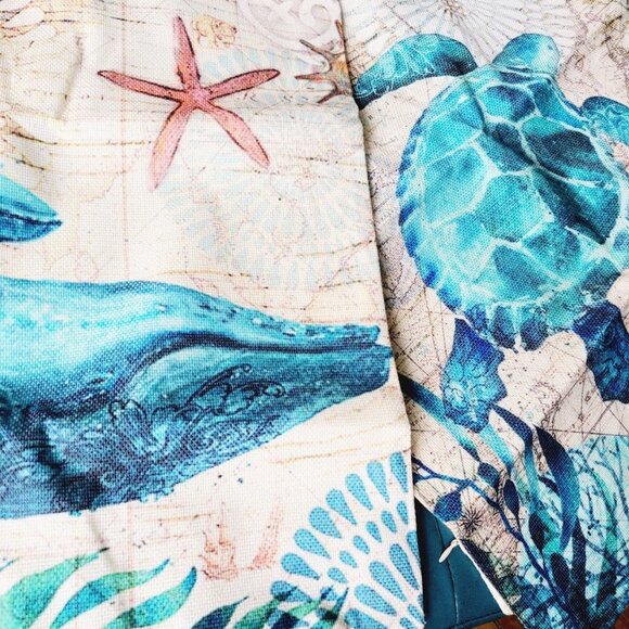 Decorative Throw Pillow Covers Cases Set Beach Decor Nautical Coastal Cottage - Picture 6 of 16